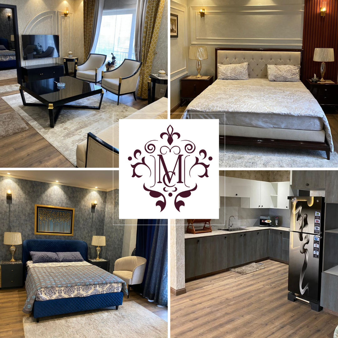 Spacious living room with modern furnishings